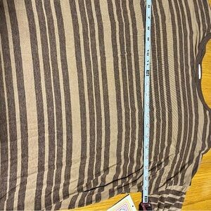 Casual Striped Brown and Tan Men's Tee